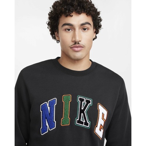 Мужской свитшот Nike Nk Club Bb Crew Letters Black FZ0879 010