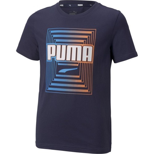 Футболка подростковая Puma Alpha Graphic Tee, синяя 847292 06
