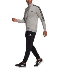 Мужской спортивный костюм Adidas M 3S FT TT TS, серо-чёрный