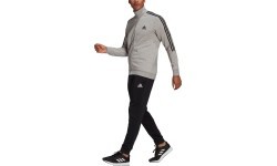Мужской спортивный костюм Adidas M 3S FT TT TS, серо-чёрный