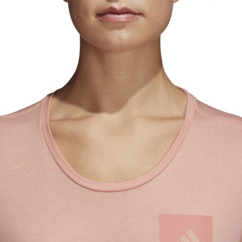 Adidas Three Stripes Blouse Pink White CV4572
