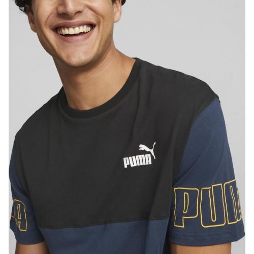 Puma Power Colorblock Men's T-Shirt Blue Black 671567 73