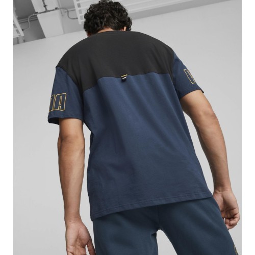 Puma Marškinėliai Vyrams Power Colorb Blue Black 671567 73