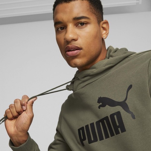 Puma Men's Ess Big Logo Hoodie Khaki 586687 36