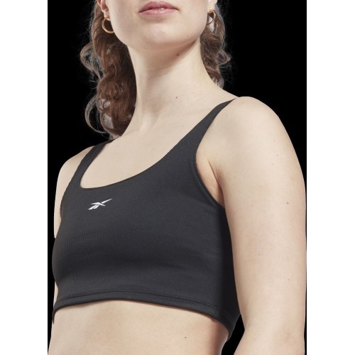 Женский спортивный бюстгальтер Reebok Wor Rib Bralette чёрный GS1953