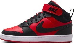 Nike Court Borough Mid 2 Kids' Shoes Black Red CD7782 602