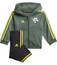 Adidas I Lil 3S Jog FL kids' tracksuit black green GN7258