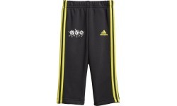 Детский спортивный костюм Adidas I Lil 3S Jog FL чёрный зелёный GN7258