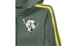 Adidas I Lil 3S Jog FL kids' tracksuit black green GN7258