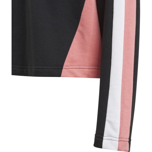 Спортивный костюм для девочек Adidas G Hooded Crop Ts чёрный GM8932
