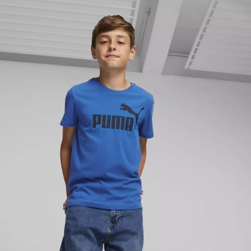 Подростковая футболка Puma Ess Logo Tee синяя 586960 47
