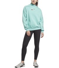 Женский спортивный костюм Reebok Te MYT чёрный зелёный HH7711