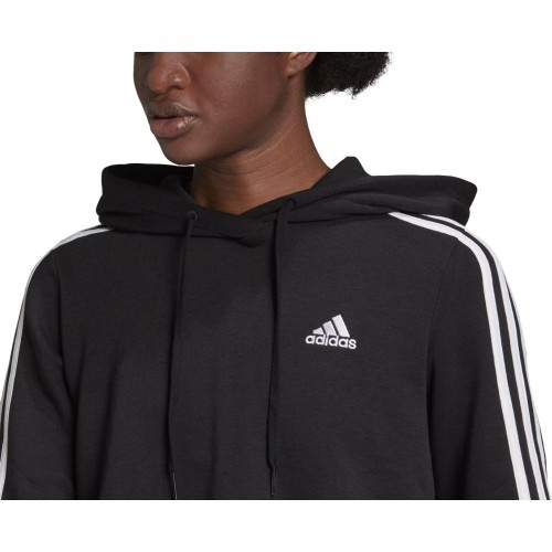 Женская толстовка Adidas W 3S FT Crop Hoodie Black GM5582