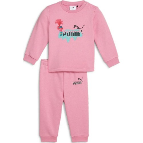 Puma x Trolls Minicat Crew kids' tracksuit, pink 627382 48