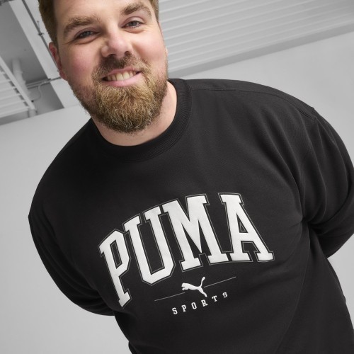 Мужская толстовка Puma Squad Crew FL чёрная 681794 01