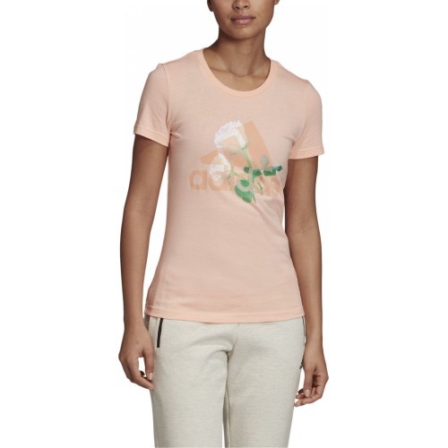 Adidas Palaidinė W Mh Flower Tee Pink ED6161