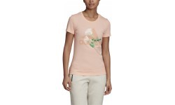 Женская футболка Adidas W MH Flower Tee Pink ED6161