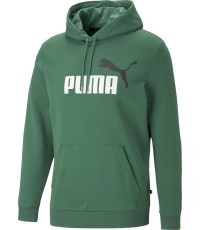 Мужская толстовка Puma Ess+ 2 Col Big Logo Green 586765 37