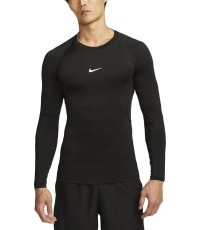 Мужская футболка Nike Pro Dri-FIT Tight Top LS, чёрная FB7919 010