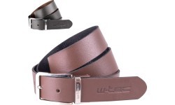 Leather Belt W-TEC Machoo - Brown-Black