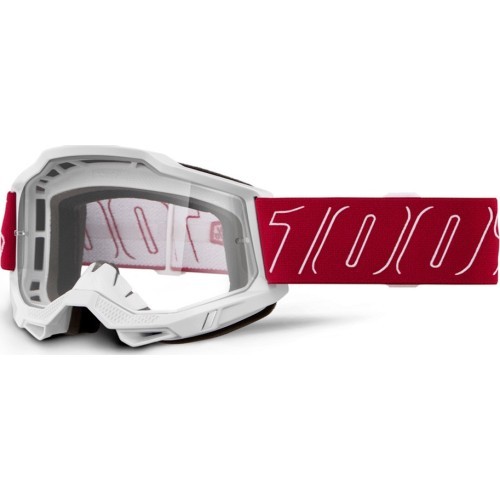 Очки для мотокросса 100% Accuri 2 - Redline красный, прозрачный плексиглас