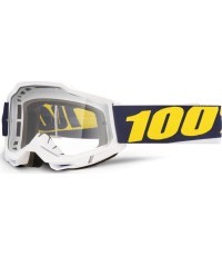 Очки для мотокросса 100% Accuri 2 - Torc белый, прозрачный плексиглас