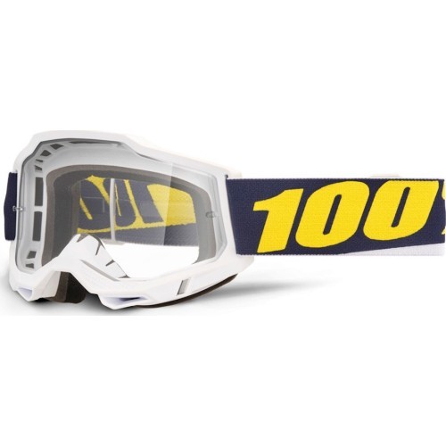 Motokroso akiniai 100% Accuri 2 - Torc balta, skaidrus pleksis