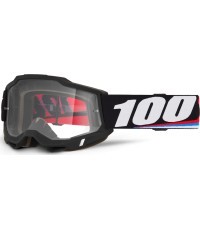 Motokroso akiniai 100% Accuri 2 - Magnus juoda, skaidrus pleksis