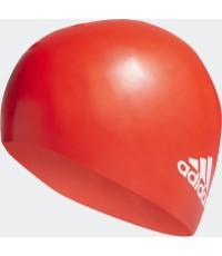 Шапочка для плавания Adidas Sil 3S Cap Y красная HE5081