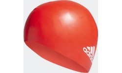 Шапочка для плавания Adidas Sil 3S Cap Y красная HE5081