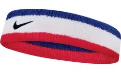 Nike Galvos Juosta Swoosh Headband White Blue Red N0001544 620