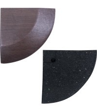 Corner Piece for Luxteko Waffle Floor Mats 2 cm – 1 Pc. - Wood