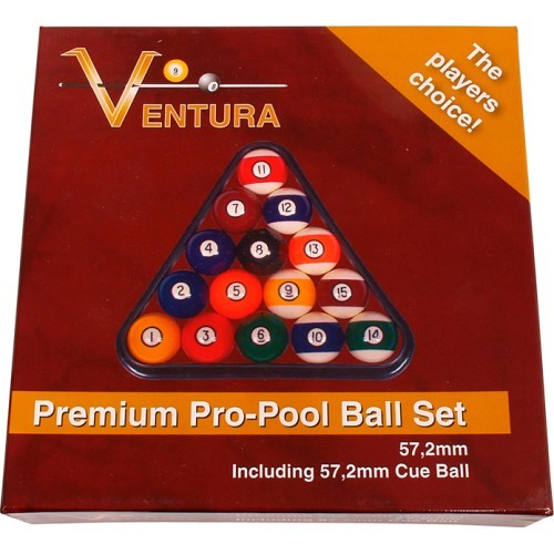 Biliardo kamuoliukų rinkinys Ventura Premium Pro-Pool 57,2 mm