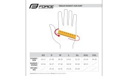 Перчатки Force FINE, размер S (чёрные/серые)