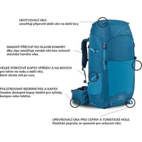 Highlander Ben Nevis Men 65L backpack - Blue (atlantis)