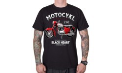 Футболка Black Heart Motorcycle Panelka - Чёрный