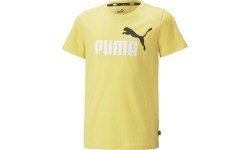 Футболка детская Puma Ess+ 2 Col Logo Tee жёлтая 586985 45