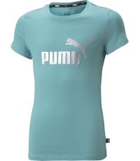 Футболка детская Puma Ess+ Logo Tee зелёная 846953 61