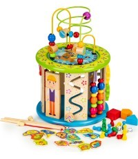 Деревянный развивающий куб EcoToys