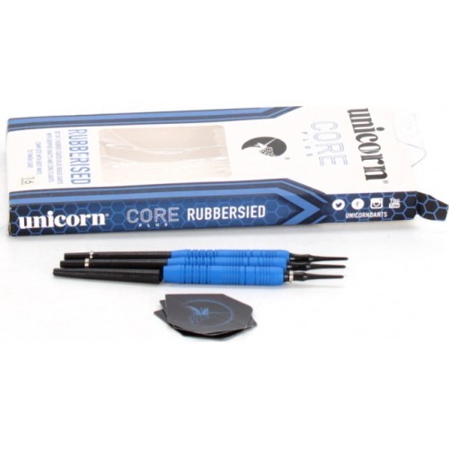 Дротики Unicorn Core Plus Rubberized Brass Blue, 3 шт.
