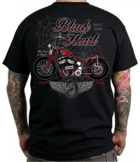 T-Shirt BLACK HEART Red Baron Chopper - Black