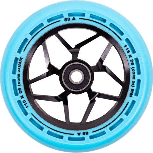 Scooter Wheels LMT L, 115mm, w/ ABEC, 9 Bearings - Black/Blue