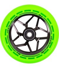 Paspirtuko ratukai LMT L, 115 mm, su ABEC-9 guoliais - Juoda / Žalia