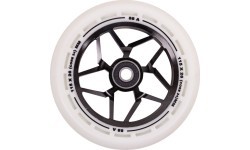 Paspirtuko ratukai LMT L, 115 mm, su ABEC-9 guoliais - Juoda/balta