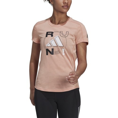Женская блузка Adidas Run Logo W 1 Peach GV1352