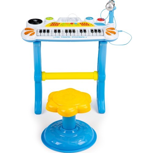 Детское пианино с микрофоном EcoToys, синее