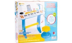 Vaikiškas pianinas su mikrofonu EcoToys, mėlynas