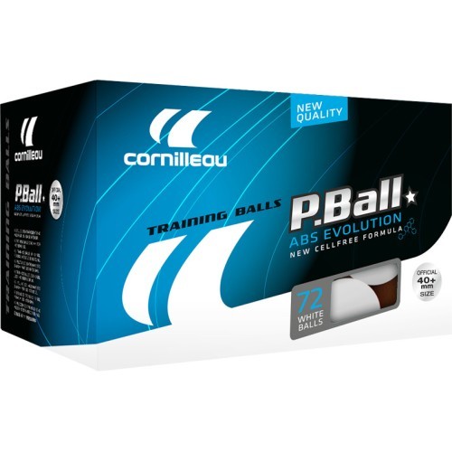 Мячи для настольного тенниса Cornilleau P-Ball ABS Evolution 1*, 72 шт., белые