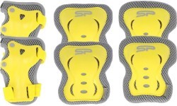 A set of yellow children's/youth pads (for knees, wrists and elbows) Spokey SHIELD
