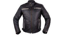 Leather Motorcycle Jacket W-TEC Helsin - Black/White